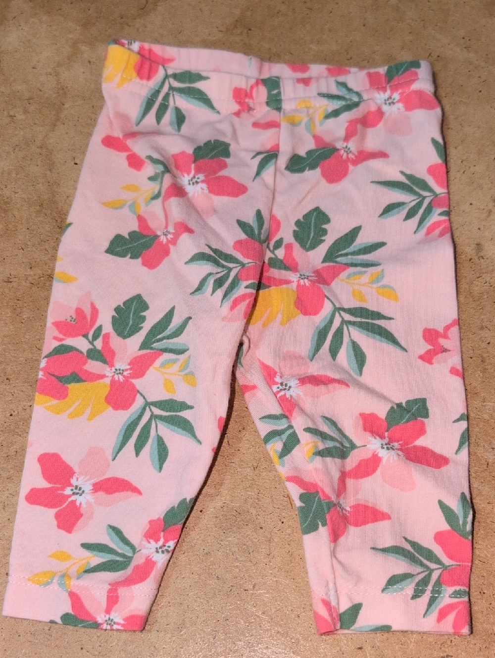 ❤️🔥10/$10❤️🔥 GUC Baby Girls Just One You Pink Floral Leggings Size 3M - Picture 1 of 2